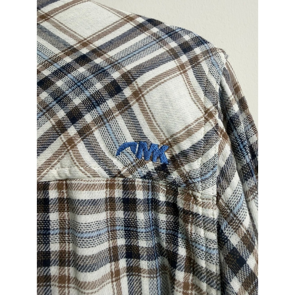 Mountain Khakis Mens Plaid Western Button Down Shirt Blue Brown Relaxed Fit M - Picture 4 of 11
